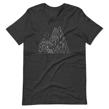 "Elk & Mountain" Unisex Adult T-Shirt