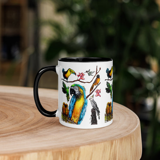 Birds Mug with Color Inside