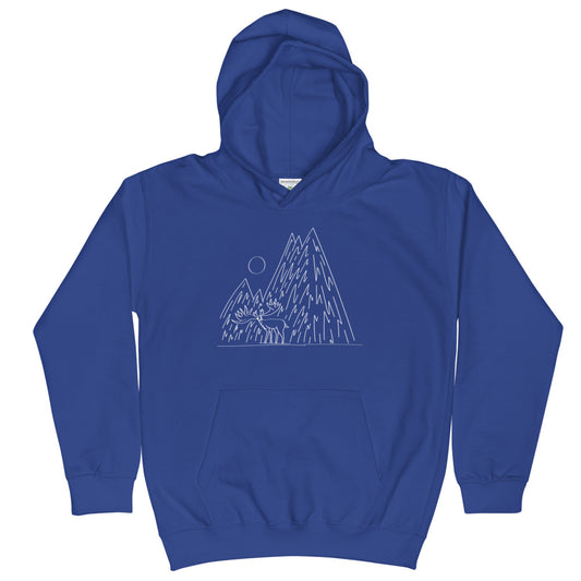 "Elk & Mountain Kids Hoodie