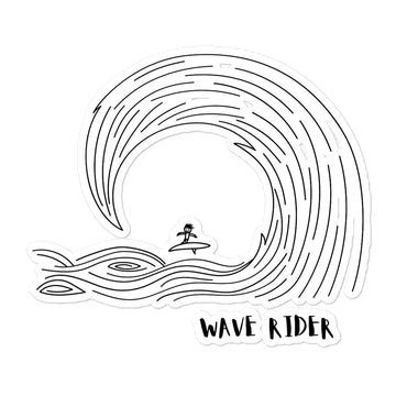 "Wave Rider" Bubble-free stickers