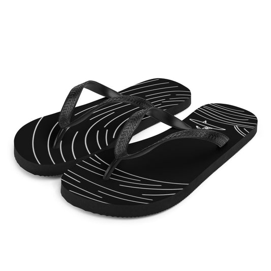 "Wave Rider" Black Flip-Flops