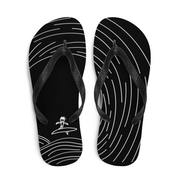 "Wave Rider" Black Flip-Flops