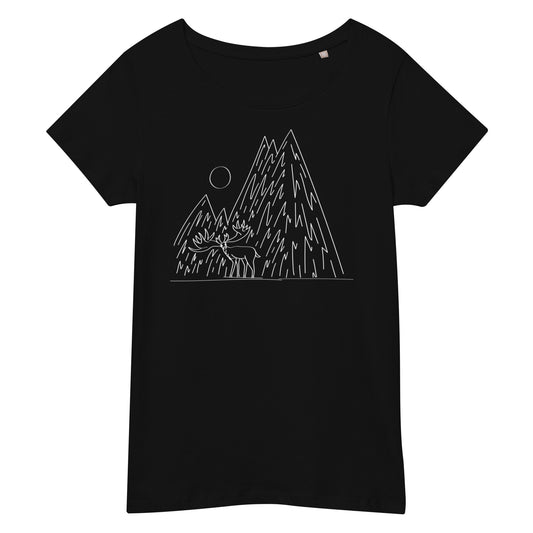 "Elk & Mountain Women’s basic organic t-shirt