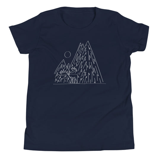 elk and mountain t-shirt